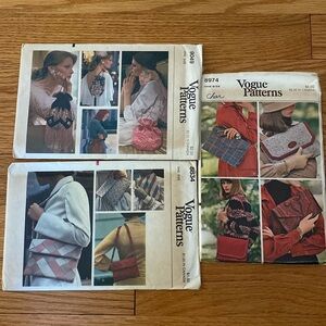 VTG Vogue Handbag Sewing Patterns UNCUT